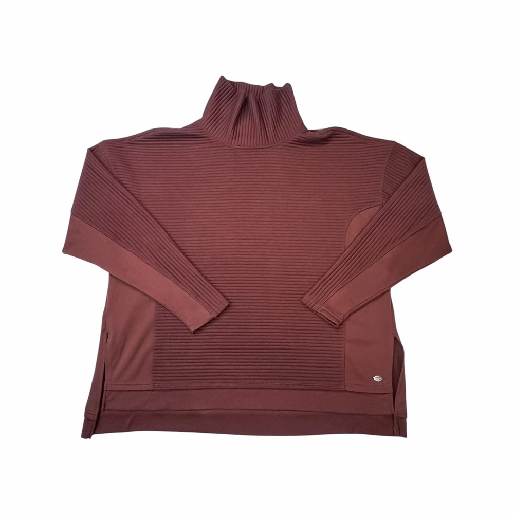 Tahari Sport Maroon Turtleneck Sweater/sweatshirt